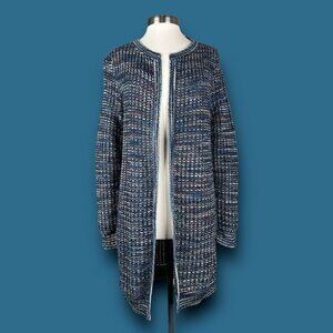 Peruvian Connection Long Cardigan Open Duster‎ open knit bohemian hippie cotton